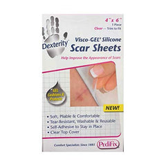 Dexterity Visco-Gel Silicone Scar Sheets- 1 piece 4" x 6"