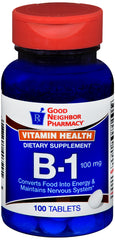 Good Neighbor Pharmacy Vitamin B-1 100mg (100 tablets)