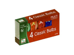 Holiday Wonderland Transparent Multicolor Replacement C9 Bulbs 4ct
