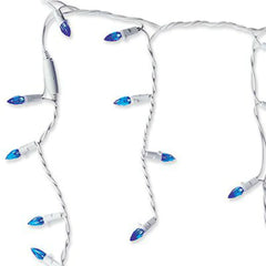 Holiday Wonderland Blue Icicle Style LED C3 Lights 10.8ft
