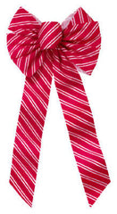 Holiday Trims Loop Candy Cane Velvet Striped Christmas Bow