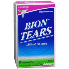 Bion Tears Lubricant Eye Drops- 28 Vials (0.015fl oz each )