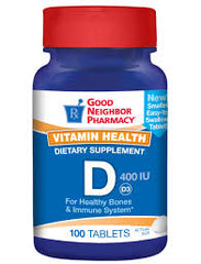 Good Neighbor Pharmacy Vitamin D3 10mcg (400iu) 100 tablets
