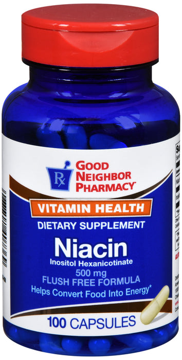 Good Neighbor Pharmacy Niacin Inositol Hexanicotinate 500mg (100 capsules)