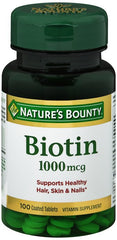Nature's Bounty Biotin 1000mcg (100 coated tablets)