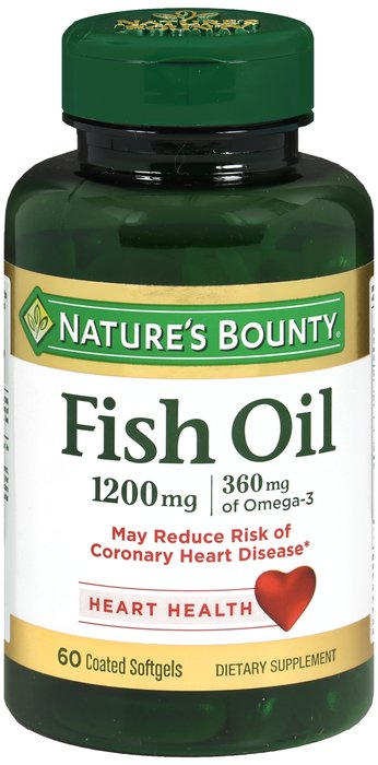 Nature's Bounty Oder-Less Fish Oil 1200mg/360mg of Omega-3 (60 coated softgels)