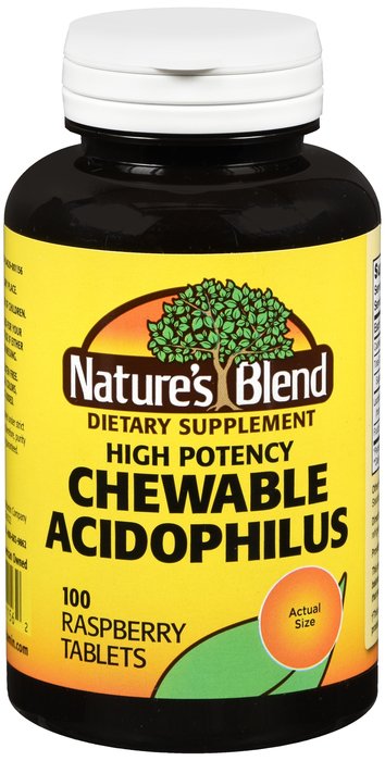 Nature's Blend High Potency Chewable Acidophilus (100 raspberry tablets)