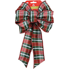 Holiday Trims Plaid Christmas Bow