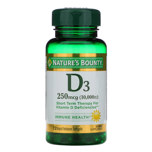 Nature's Bounty D3 250mcg (10,000iu) 72 rapid release softgels