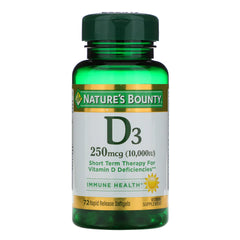 Nature's Bounty D3 250mcg (10,000iu) 72 rapid release softgels