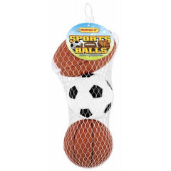 Ruffin It Sports Balls w/ Squeakers 3pk