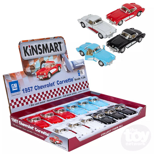 Kinsmart 1957 Chevrolet Corvette Assorted Colors 1ct