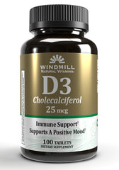 Windmill Vitamin D3 Cholecalciferol 25mcg (100 tablets)