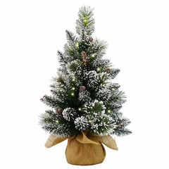 Artificial Pre-Lit Christmas Tree Glittery Bristle Pines