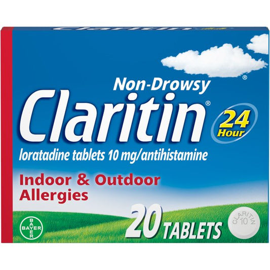 Claritin Non-Drowsy Loratadine 10mg 24H (20 tablets)