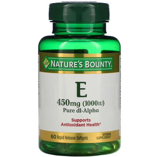 Nature's Bounty Vitamin E 450mg(1000iu) 60 rapid release softgels