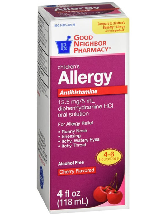 Good Neighbor Pharmacy Children's Allergy Cherry Flavored Liquid 4fl oz