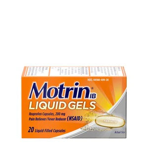Motrin IB Liquid Gels 200mg (20 liquid filled capsules)
