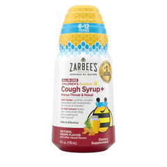Zarbee's All-In-One Children's Daytime Cough Syrup + Mucus Throat & Nasal Natural Grape Flavor 4fl oz