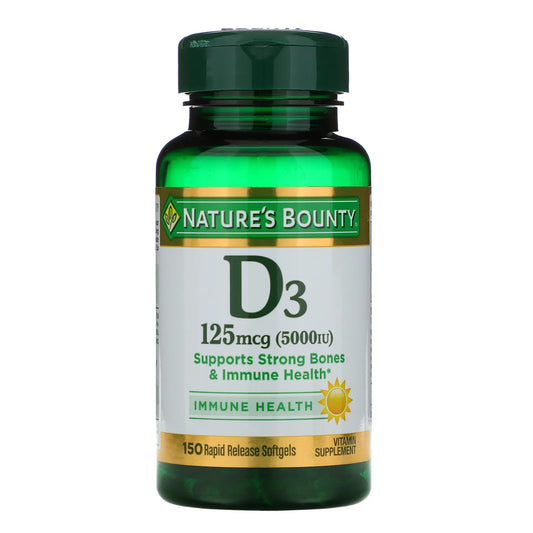 Nature's Bounty D3 125mcg(5000iu) 150 rapid release softgels