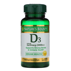 Nature's Bounty D3 125mcg(5000iu) 150 rapid release softgels