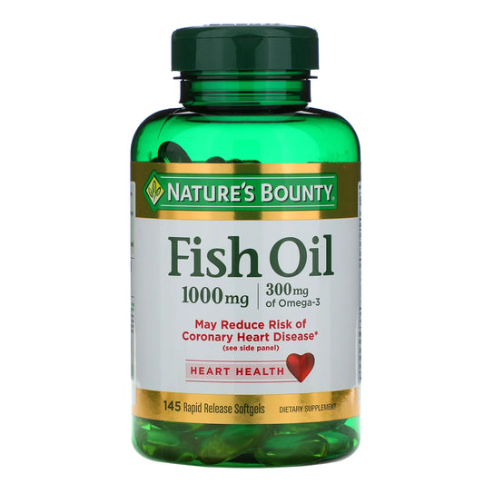 Nature's Bounty Fish Oil 1000mg/Omega-3 300mg (145 rapid release softgels)