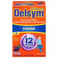 Delsym Children's Cough Relief 12 Hour Grape Flavored Liquid 3fl oz