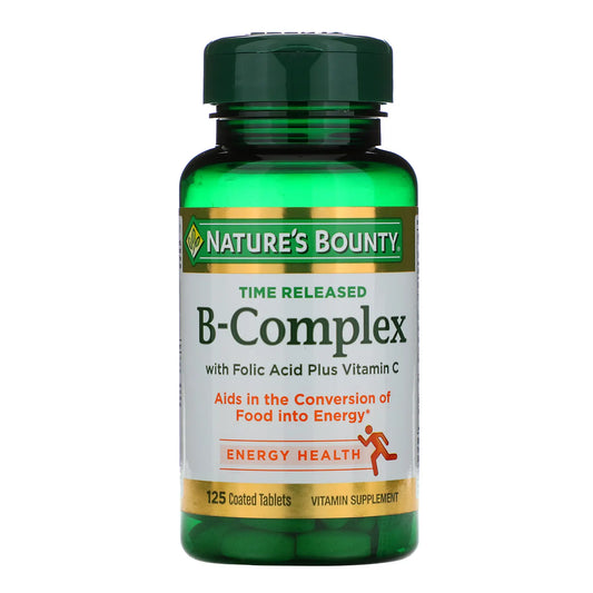 Nature's Bounty B-Complex with Folic Acid Plus Vitamin C (125 coated tablets)