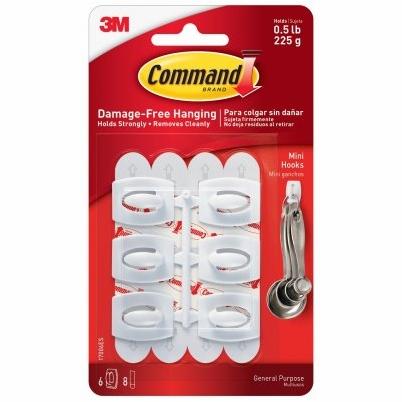 Command Mini Hooks General Purpose 6pk