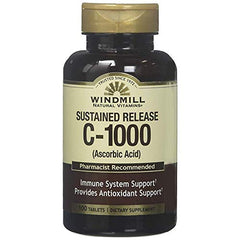 Windmill Natural Vitamins Sustained Release C1000 Ascorbic Acid (100 tablets)