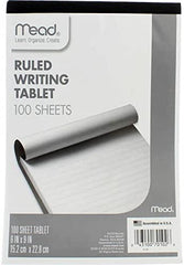 Mead Ruled Writing Tablets 6inx9in 100 sheets