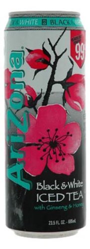 Arizona Black & White Iced Tea with Ginseng & Honey 23fl oz