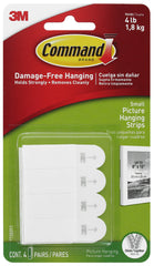 Command Small Picture Hanging Strips (4 pairs)