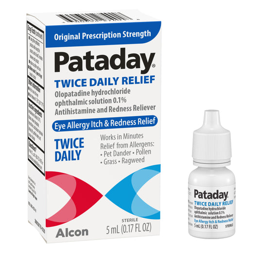 Pataday Original Prescription Strength Twice Daily Relief Eye Allergy Itch & Redness Relief Eye Drops 0.17oz