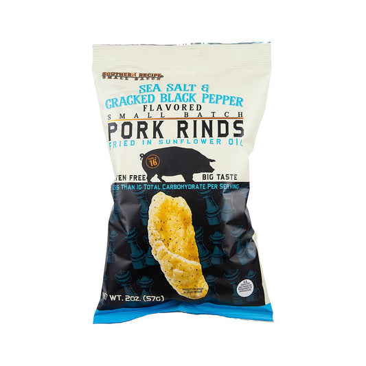 Sea Salt & Cracked Black Pepper Pork Rinds 2oz