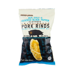 Sea Salt & Cracked Black Pepper Pork Rinds 2oz