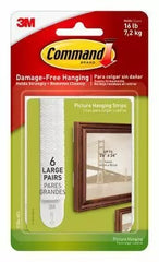Command White Large Picture Hanging Strips 6ct