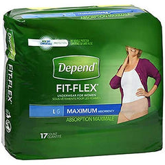 DEPEND UNDERWEAR WOMEN LARGE 17CT