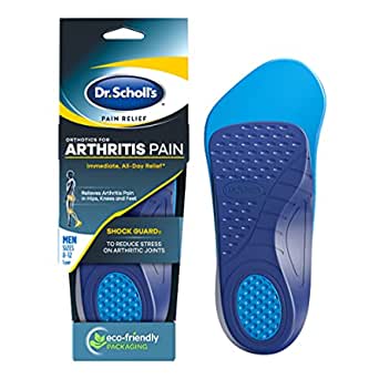 Dr. Scholl's Orthotics for Arthritis Pain w/ Shock Guard Men Sizes 8-12 1 Pair