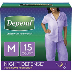 DEPEND NIGHT DEFENSE MEDIUM 15CT