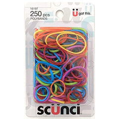 Scunci Colorful Polybands 250 pcs