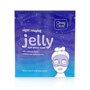 Clean&Clear Night Relaxing Jelly Eye Sheet Mask w/ Seaweed Extract 0.63 oz