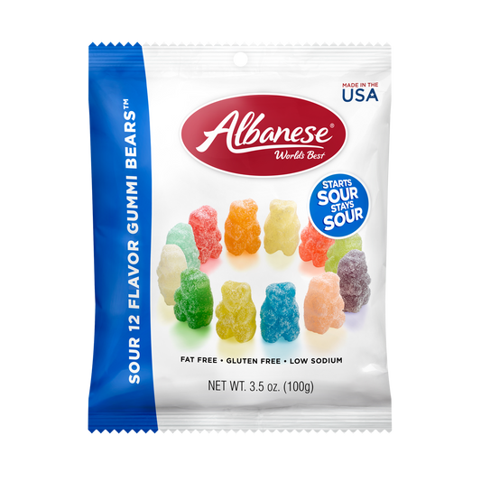 Albanese Sour 12 Flavor Gummi Bears 7oz