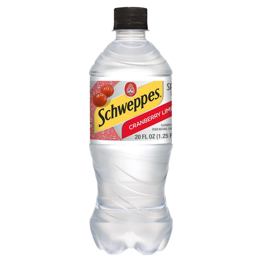 Schweppes Sparkling Seltzer Cranberry Lime Flavor 20z