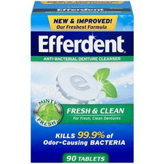 Efferdent Plus Anti-Bacterial Denture & Retainer Cleanser Fresh & Clean 90ct