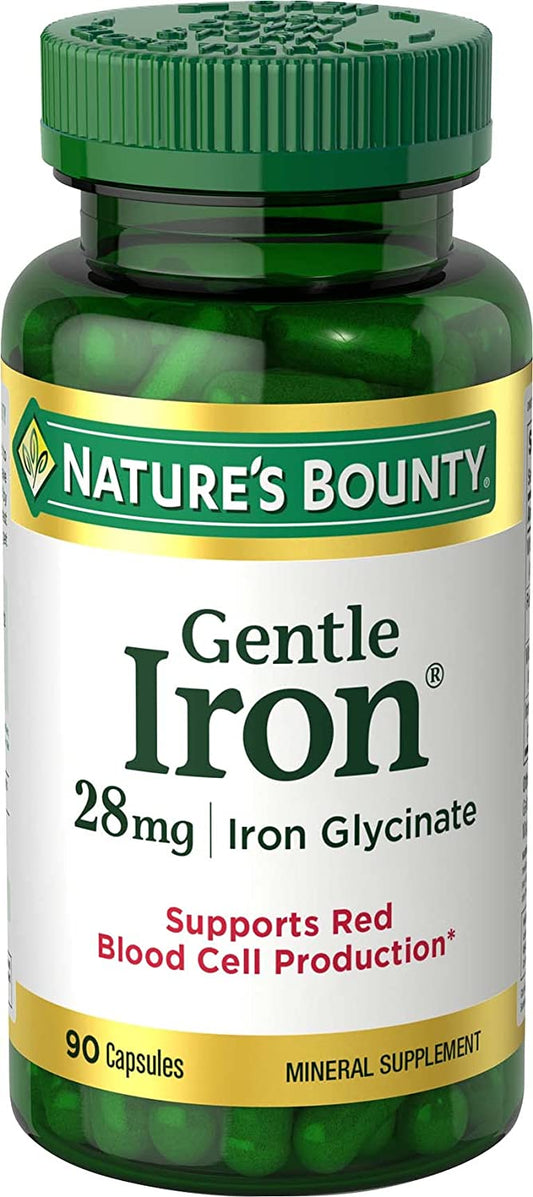 Nature's Bounty Gentle Iron 28mg (90 capsules)