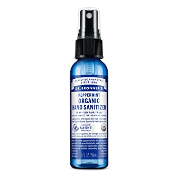Dr. Bronner's Peppermint Organic Hand Sanitizer 2 oz