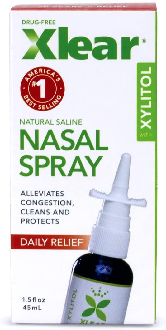 Xlear Natural Saline Nasal Spray Daily Relief 1.5fl oz