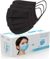 Disposable Face Masks 50ct Black