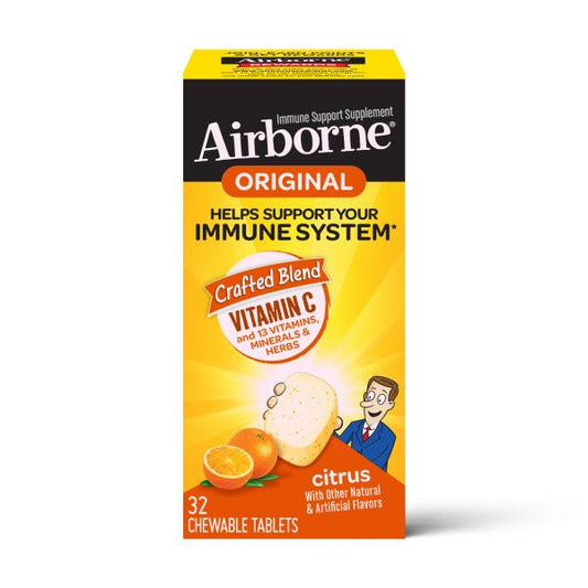 Airborne Immune Support Supplement Citrus (32 chewable tablets)